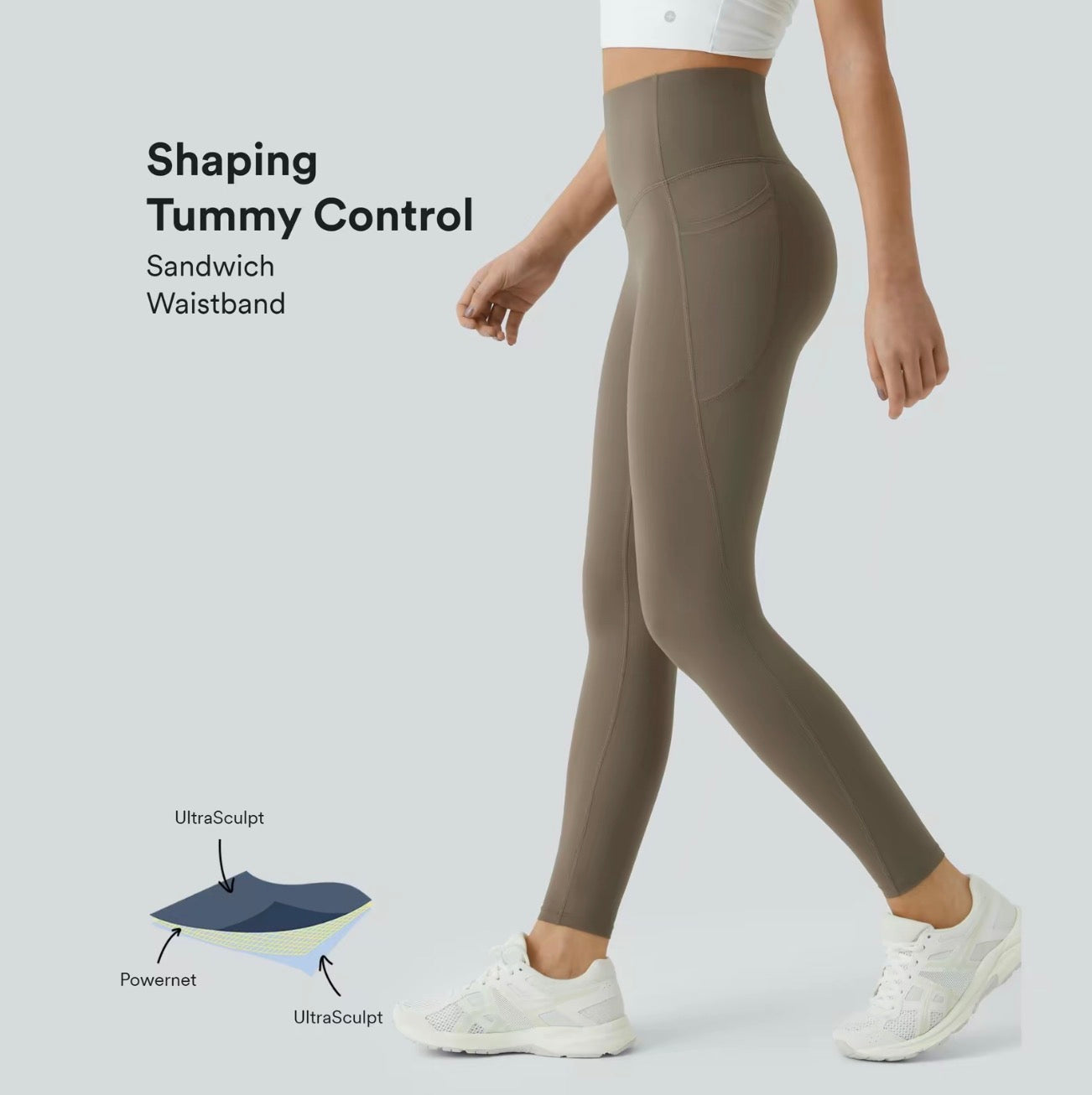Velari® High-Waisted Tummy Control Pocket Training Leggings