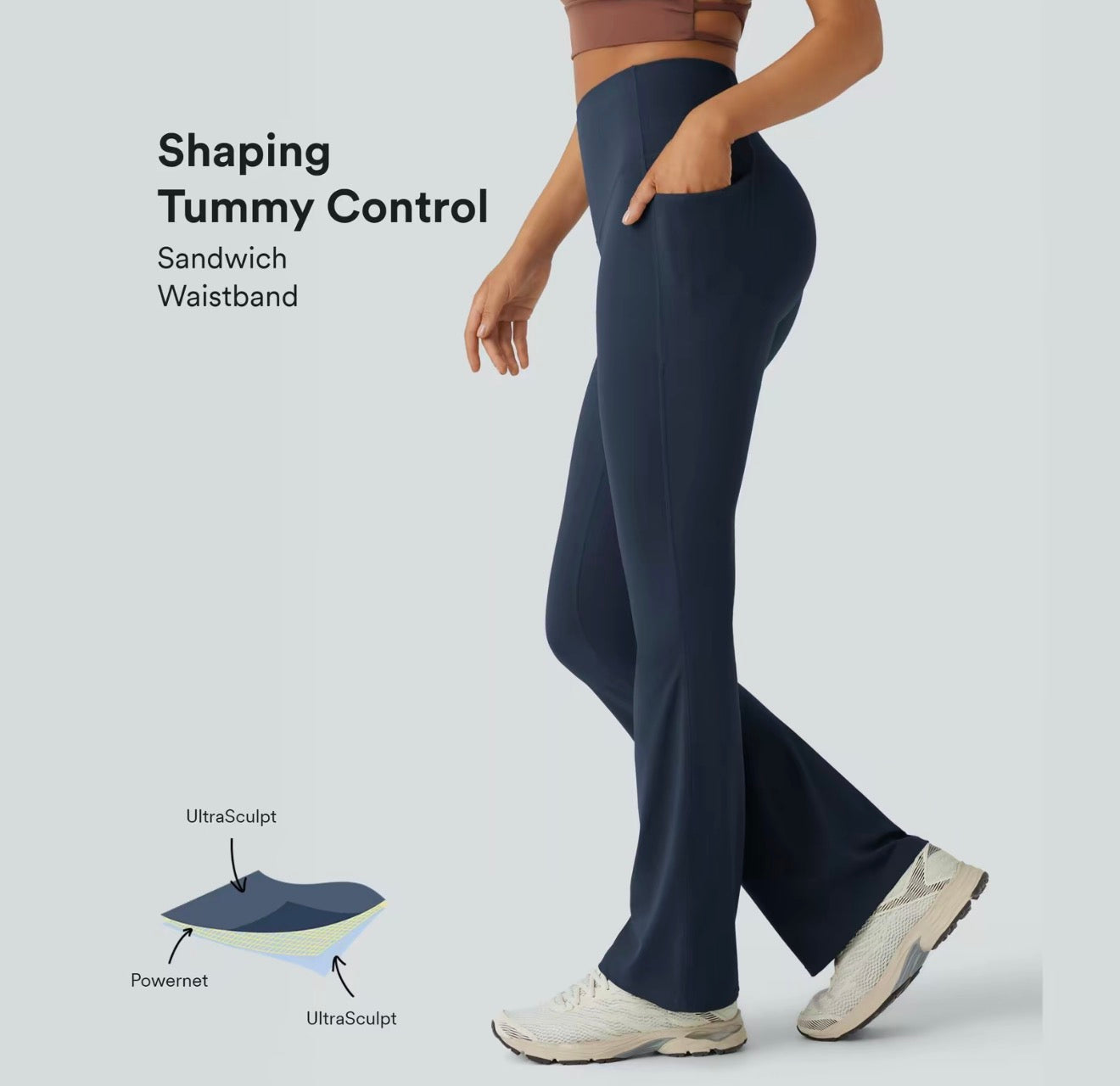 Velari® High-Waisted Tummy Control Pocket Training Leggings
